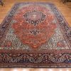 11′ x 15′ Red Fine Hand-Knotted Persian Sarouk Farahan Rug – Traditional Wool
