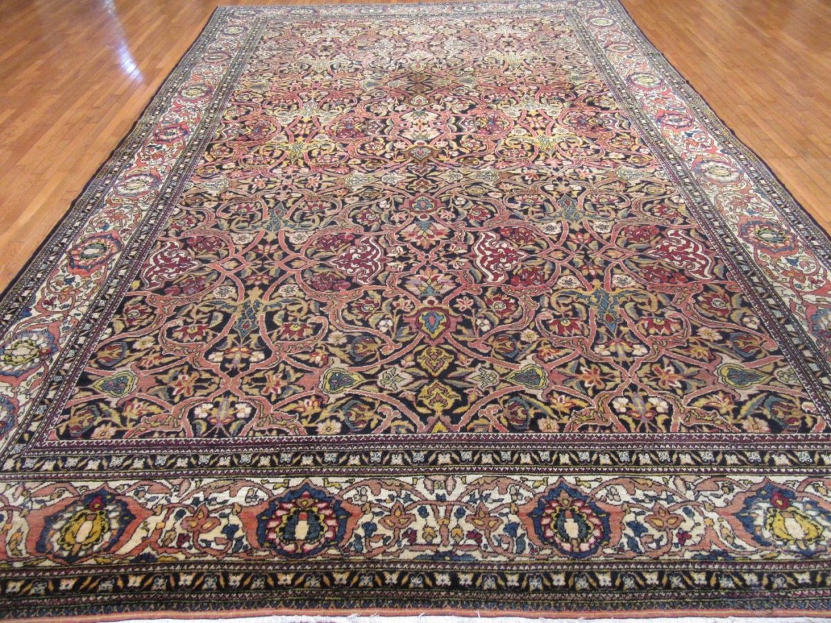 10′ x 16′ Antique Persian Isfahan Rug Hand-Knotted Wool