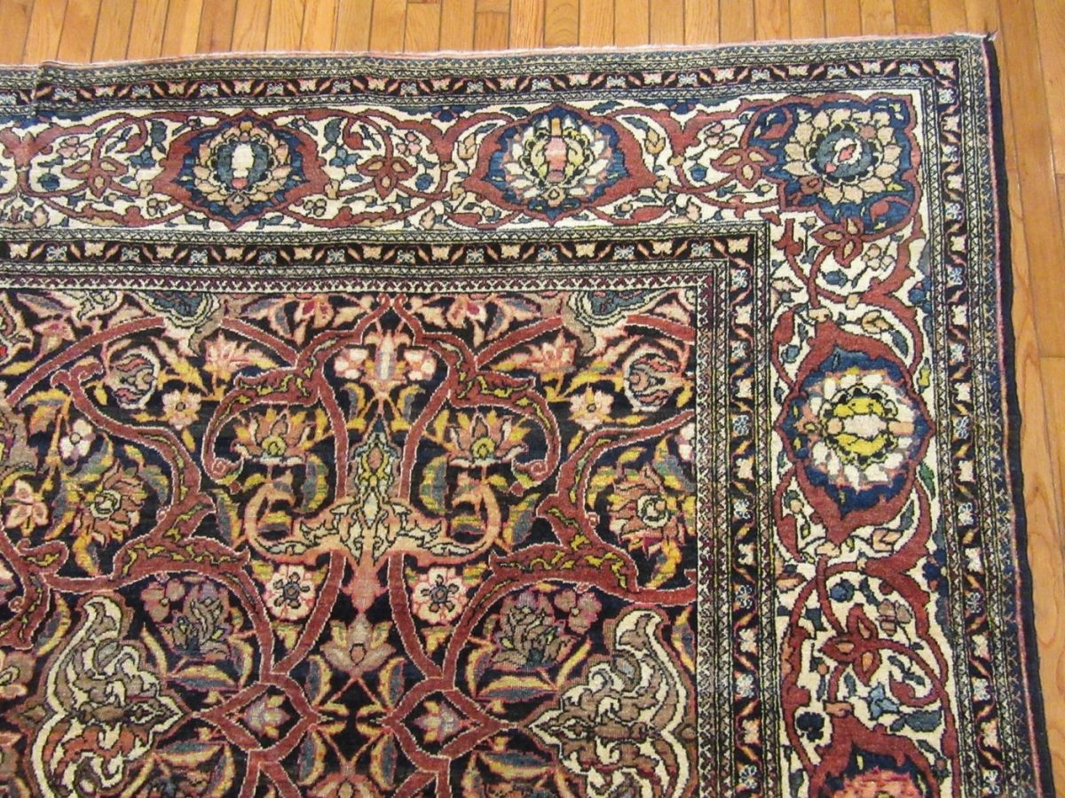 10′ x 16′ Antique Persian Isfahan Rug Hand-Knotted Wool