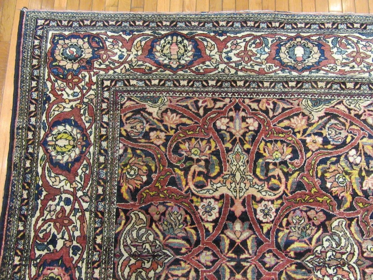 10′ x 16′ Antique Persian Isfahan Rug Hand-Knotted Wool