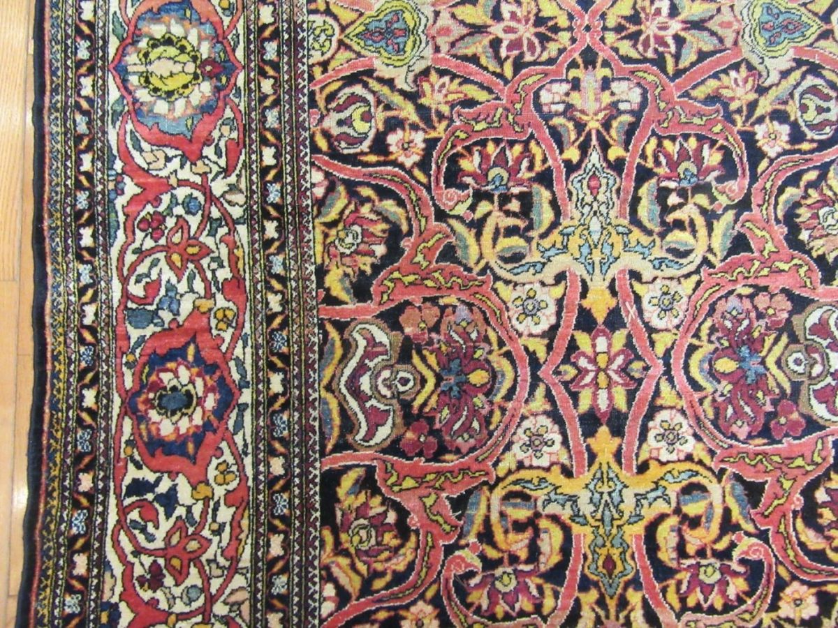 10′ x 16′ Antique Persian Isfahan Rug Hand-Knotted Wool