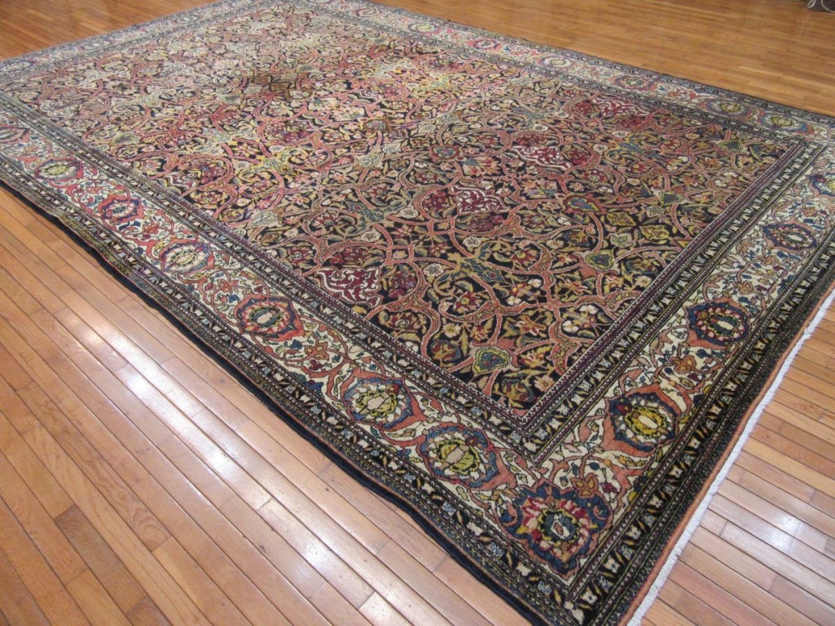 10′ x 16′ Antique Persian Isfahan Rug Hand-Knotted Wool