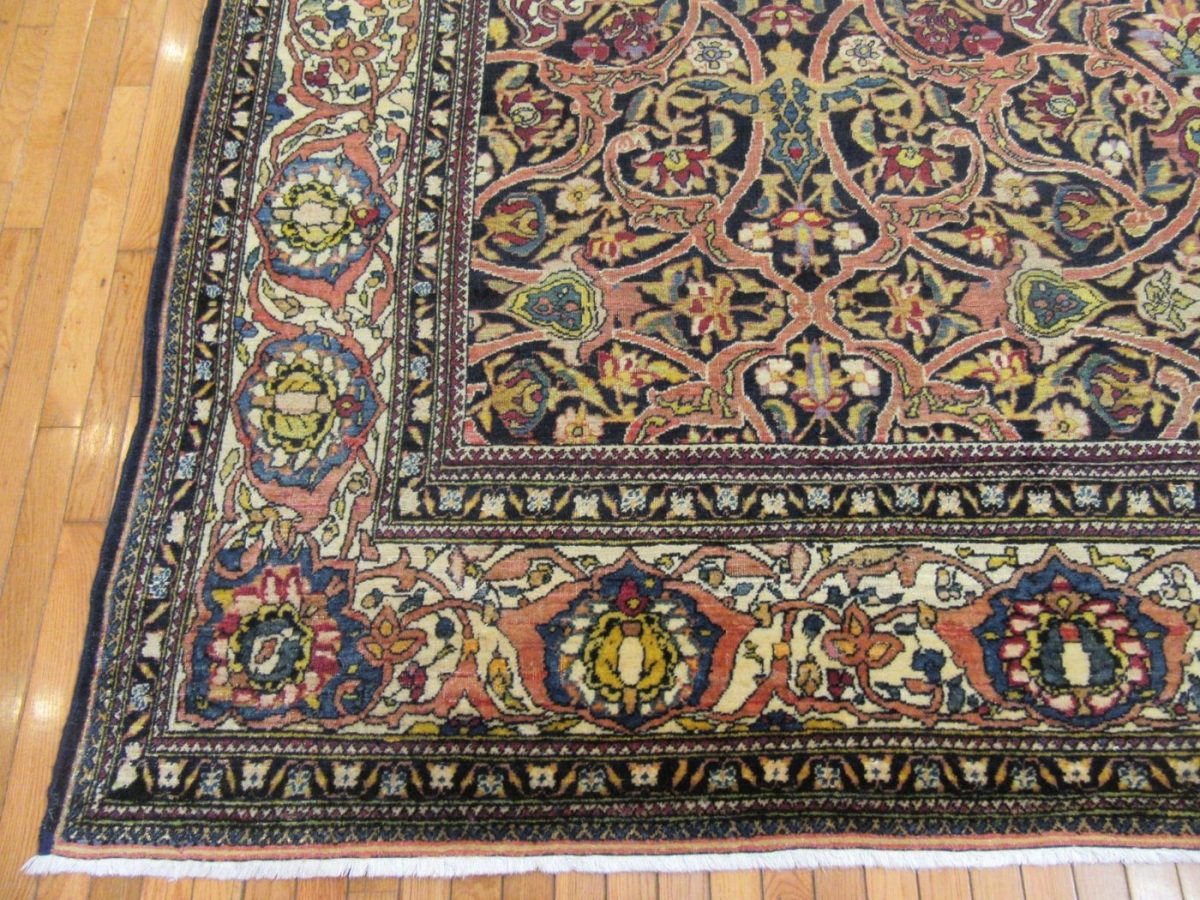 10′ x 16′ Antique Persian Isfahan Rug Hand-Knotted Wool