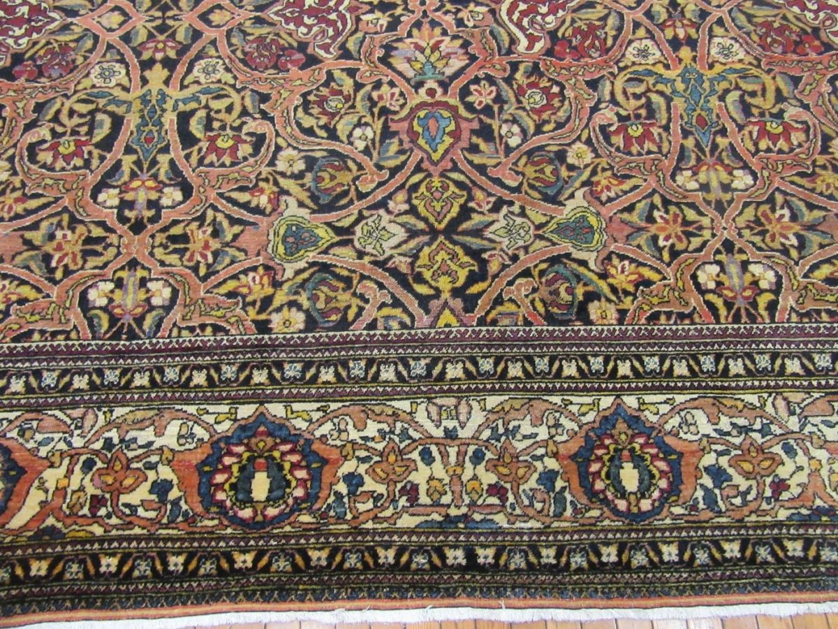 10′ x 16′ Antique Persian Isfahan Rug Hand-Knotted Wool
