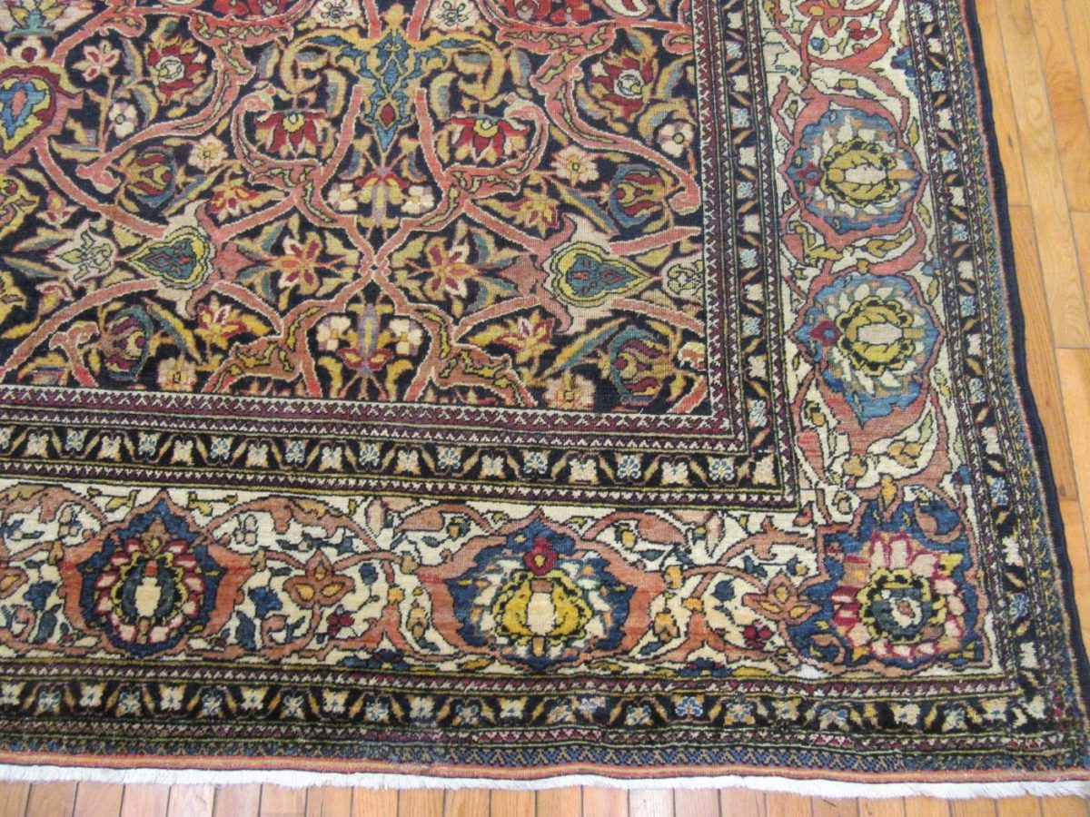 10′ x 16′ Antique Persian Isfahan Rug Hand-Knotted Wool