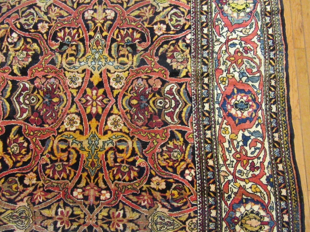 10′ x 16′ Antique Persian Isfahan Rug Hand-Knotted Wool