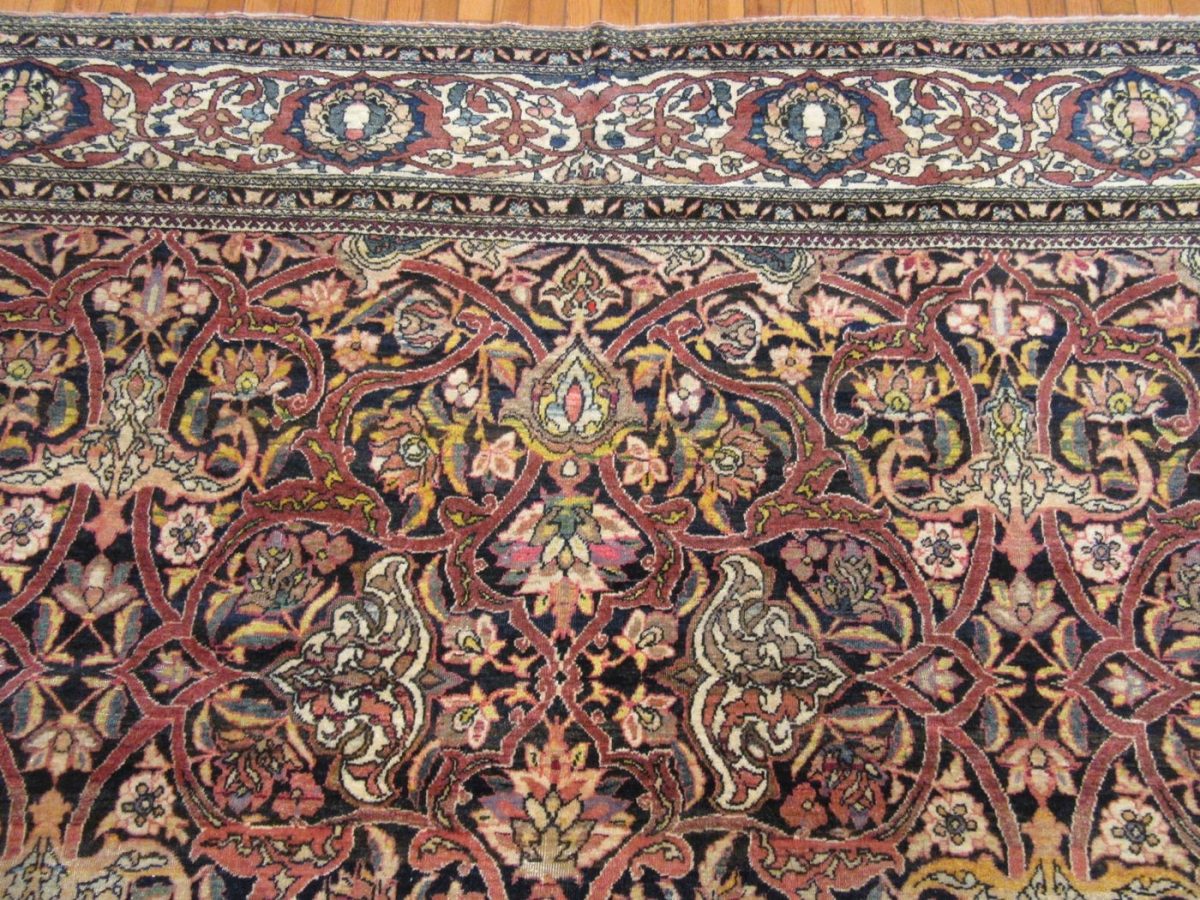 10′ x 16′ Antique Persian Isfahan Rug Hand-Knotted Wool