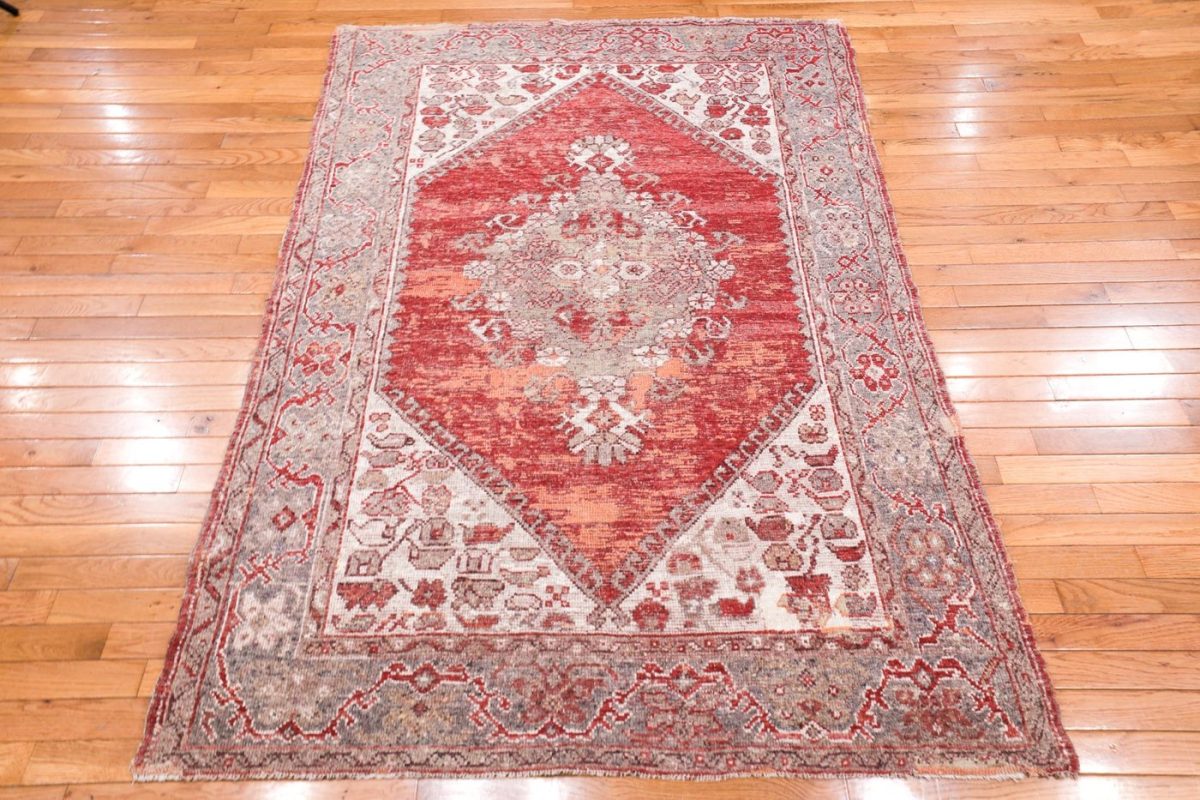 4′ x 6′ Terracotta Fine Hand-Knotted Turkish Oushak Rug – Traditional Wool