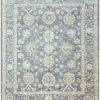 8′ x 10′ Pakistani Blue Oushak Rug – Hand-Knotted Wool