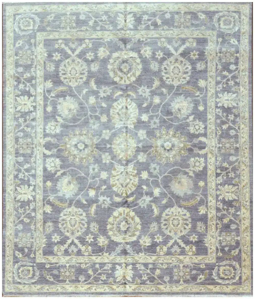 8′ x 10′ Pakistani Blue Oushak Rug – Hand-Knotted Wool