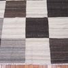 8′ x 10′ Modern Gray Kilim Rug – Handwoven Wool - 2 8′ x 10′ Modern Gray Kilim Rug – Handwoven Wool