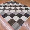 8′ x 10′ Modern Gray Kilim Rug – Handwoven Wool - 5 8′ x 10′ Modern Gray Kilim Rug – Handwoven Wool
