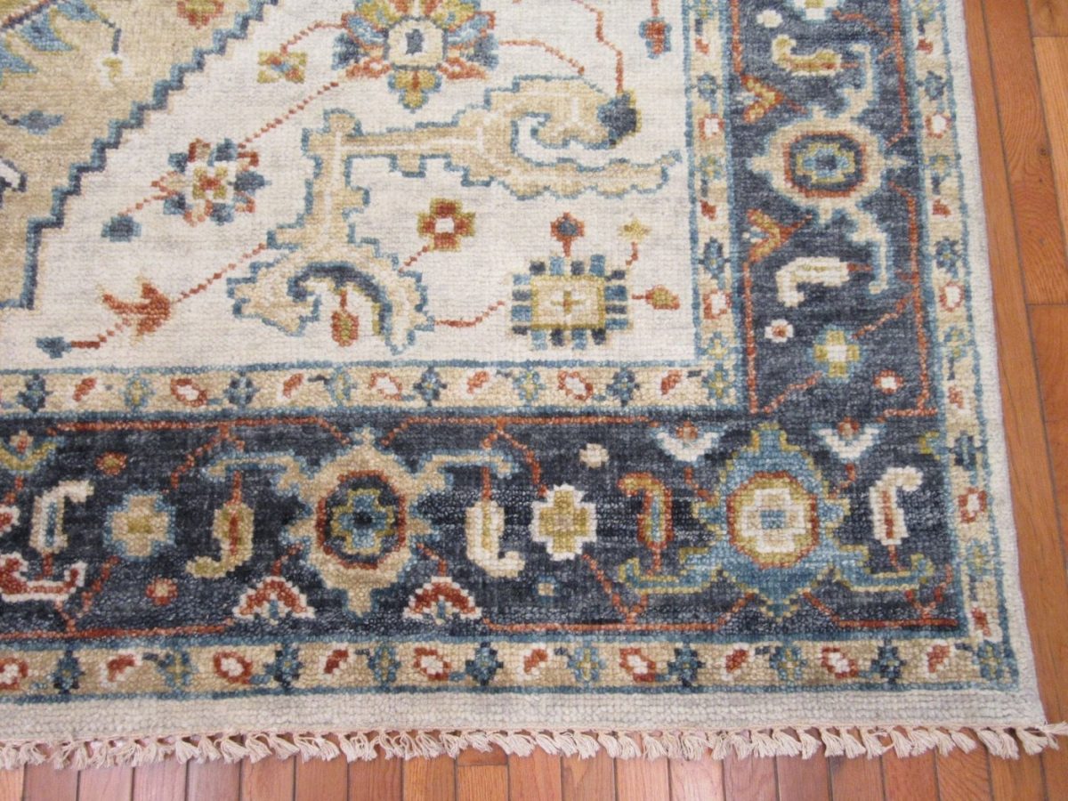 8′ x 10′ Indian Gold Ziegler Rug – Hand-Knotted Wool