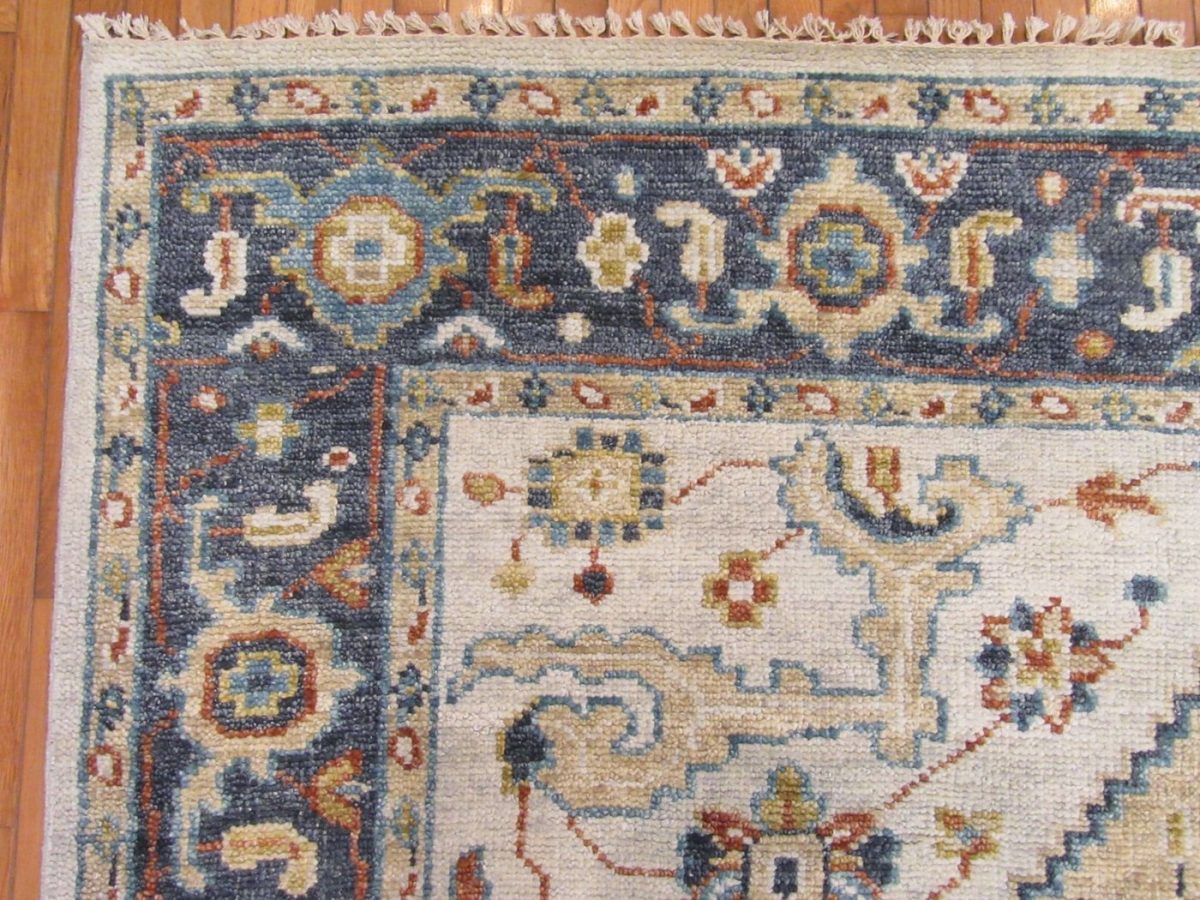 8′ x 10′ Indian Gold Ziegler Rug – Hand-Knotted Wool