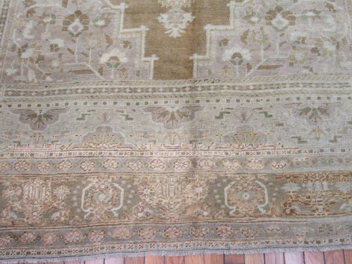 7′ x 12′ Turkish Beige Anatolian Rug – Hand-Knotted Wool