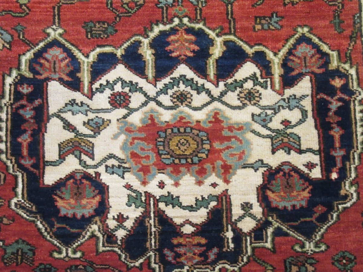 3′ x 21′ Indian Red Heriz Runner Rug – Hand-Knotted Wool - 5 3′ x 21′ Indian Red Heriz Runner Rug – Hand-Knotted Wool