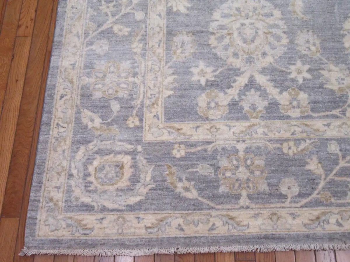 8′ x 10′ Pakistani Blue Oushak Rug – Hand-Knotted Wool