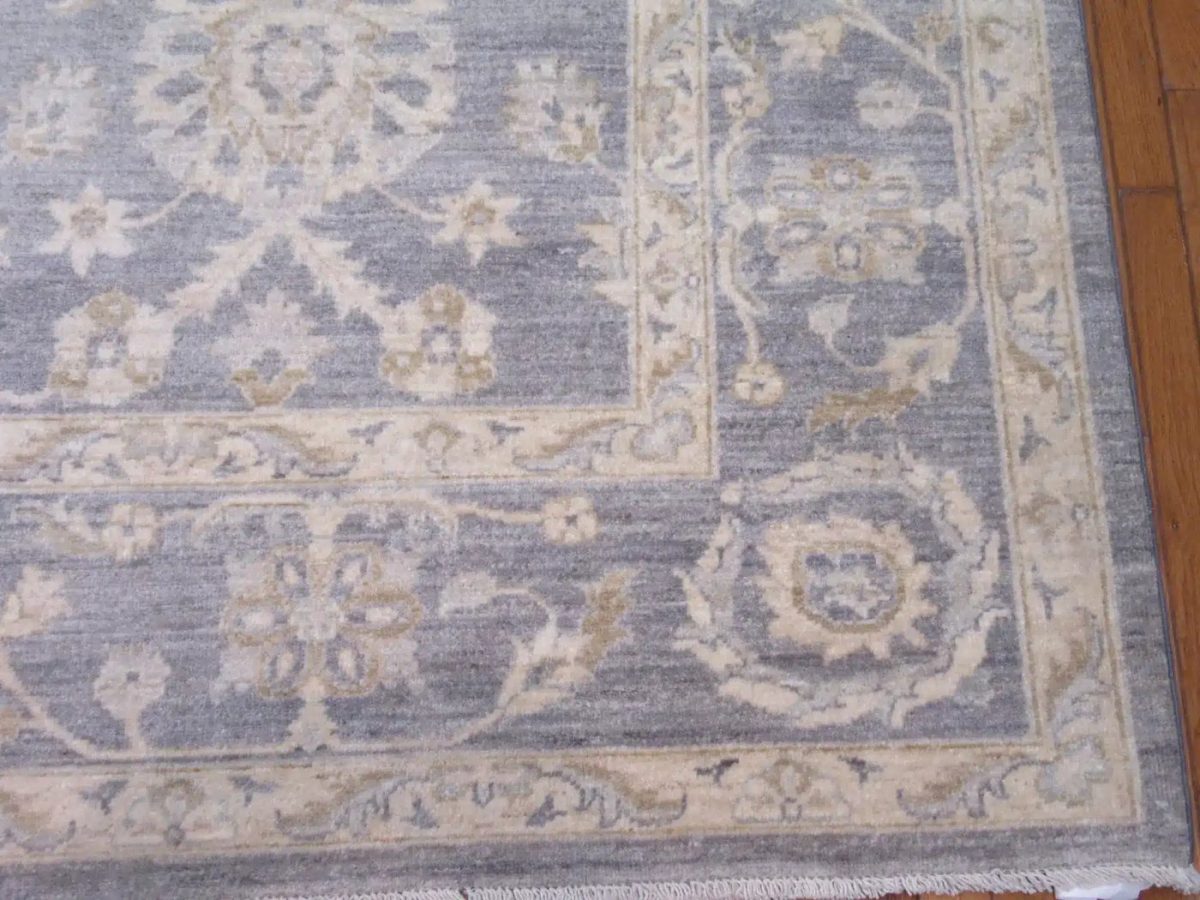 8′ x 10′ Pakistani Blue Oushak Rug – Hand-Knotted Wool