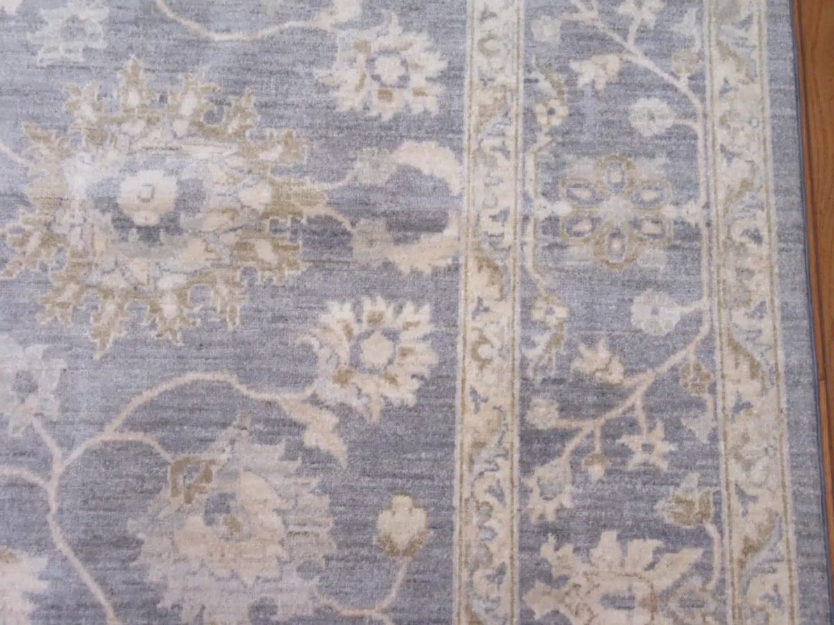 8′ x 10′ Pakistani Blue Oushak Rug – Hand-Knotted Wool