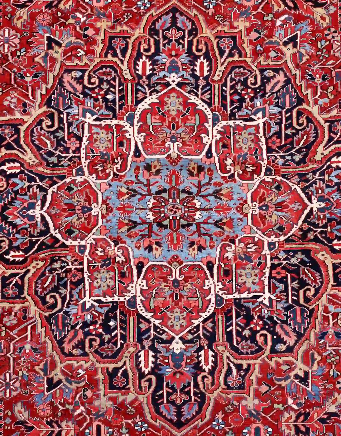 12′ x 17′ Red Fine Hand-Knotted Persian Heriz Rug – Traditional Wool - 5 12′ x 17′ Red Fine Hand-Knotted Persian Heriz Rug – Traditional Wool