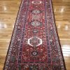 4′ x 11′ Red Fine Hand-Knotted Persian Karajeh Rug – Traditional Runner Wool