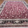 12′ x 16′ Chinese Red Tabriz Rug – Hand-Knotted Wool & Silk - 1 12′ x 16′ Chinese Red Tabriz Rug – Hand-Knotted Wool & Silk