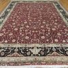12′ x 16′ Chinese Red Tabriz Rug – Hand-Knotted Wool & Silk - 8 12′ x 16′ Chinese Red Tabriz Rug – Hand-Knotted Wool & Silk