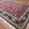 12′ x 16′ Chinese Red Tabriz Rug – Hand-Knotted Wool & Silk - 9 12′ x 16′ Chinese Red Tabriz Rug – Hand-Knotted Wool & Silk