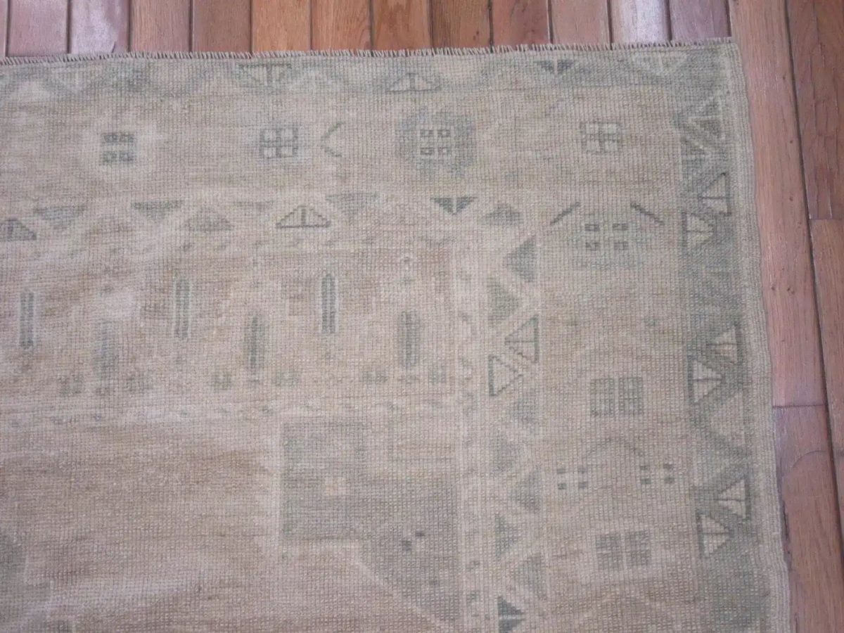 5′ x 7′ Turkish Beige Anatolian Rug Hand-Knotted Wool