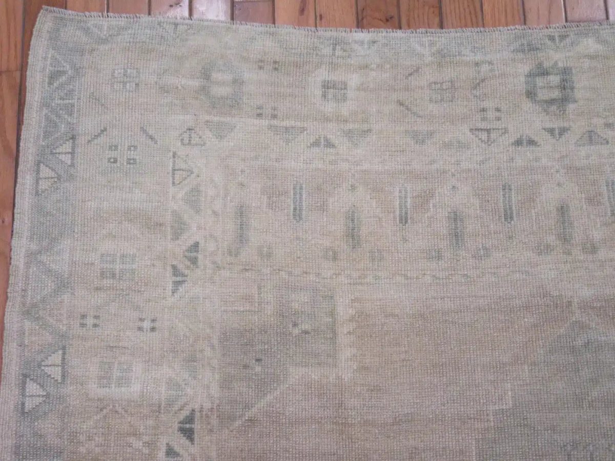 5′ x 7′ Turkish Beige Anatolian Rug Hand-Knotted Wool