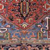 7′ x 11′ Red Fine Hand-Knotted Persian Heriz Rug – Traditional Wool