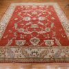 12′ x 13′ Red Fine Hand-Knotted Turkish Oushak Rug – Traditional Wool