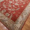 12′ x 13′ Red Fine Hand-Knotted Turkish Oushak Rug – Traditional Wool