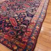 6′ x 10′ Midnight Indigo and Coral Red Hand-Knotted Antique Caucasian Seychur St. Andrew’s Cross Rug – Collector’s Wool