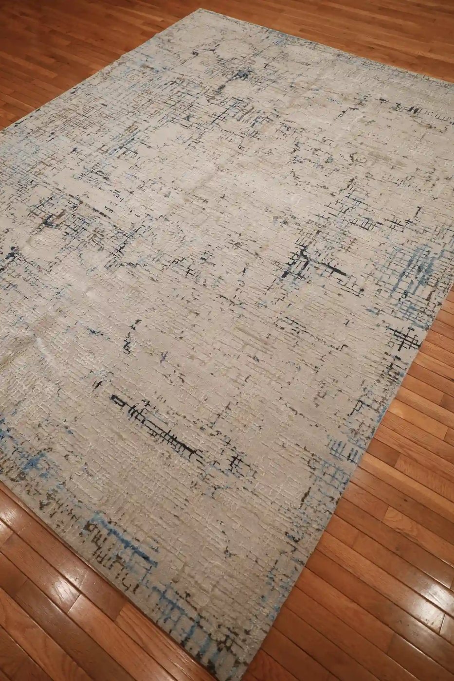 8′ x 10′ Beige Fine Hand-Knotted Indian Cologne Rug – Traditional Wool