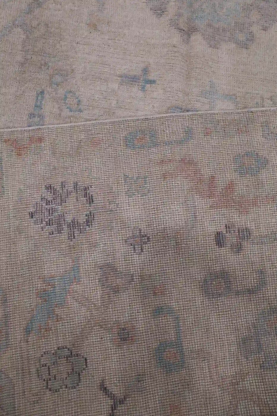 6′ x 10′ Beige Fine Hand-Knotted Pakistan Oushak Rug – Transitional Wool