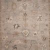 8′ x 10′ Beige Fine Hand-Knotted Afghan Oushak Rug – Traditional Wool