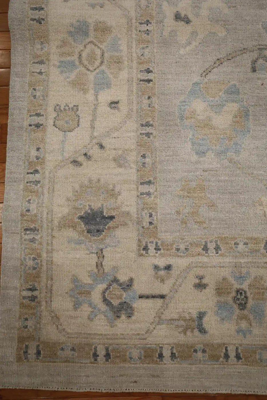 8′ x 10′ Beige Fine Hand-Knotted Afghan Oushak Rug – Traditional Wool