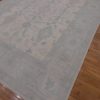 10′ x 14′ Silver Fine Hand-Knotted Afghan Oushak Rug – Transitional Wool