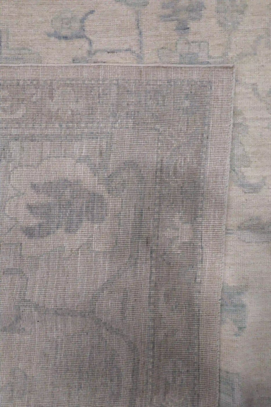 10′ x 14′ Silver Fine Hand-Knotted Afghan Oushak Rug – Transitional Wool
