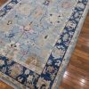6′ x 9′ Light Blue Hand-Knotted New Turkish Oushak Rug – Contemporary Wool