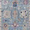 6′ x 9′ Light Blue Hand-Knotted New Turkish Oushak Rug – Contemporary Wool