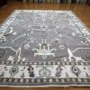 12′ x 15′ Gray Fine Hand-Knotted Indian Oushak Rug – Traditional Wool
