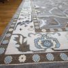12′ x 15′ Gray Fine Hand-Knotted Indian Oushak Rug – Traditional Wool