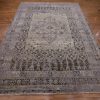 9′ x 12′ Grey Fine Hand-Knotted Indian Contemporary Rug – Transitional Wool