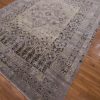 9′ x 12′ Grey Fine Hand-Knotted Indian Contemporary Rug – Transitional Wool