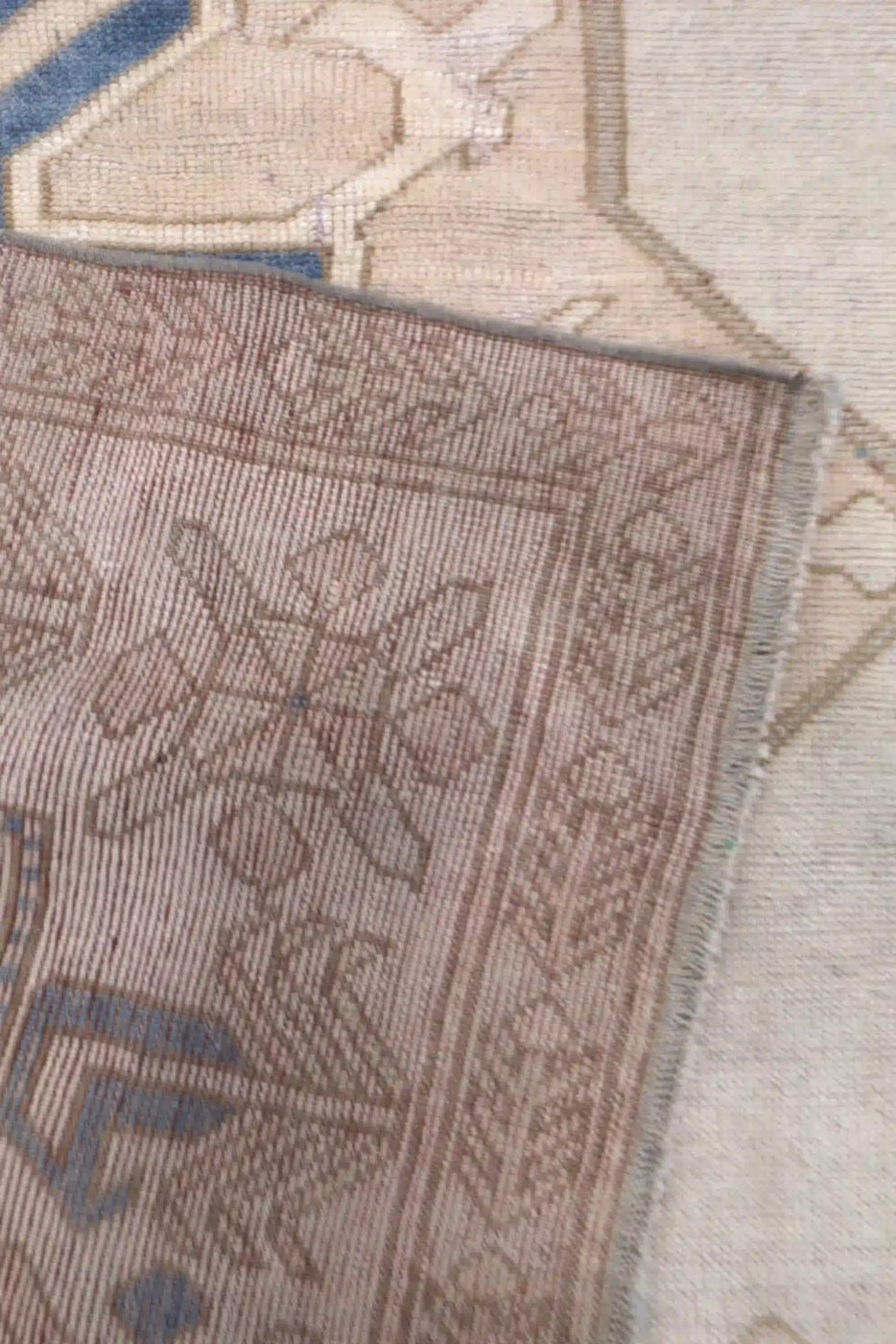 6′ x 7′ Ivory Fine Hand-Knotted Turkish Oushak Rug – Traditional Wool