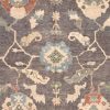 9′ x 12′ Slate Fine Hand-Knotted Turkish Oushak Rug – Traditional Wool