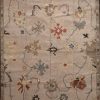 8′ x 10′ Beige Fine Hand-Knotted Indian Oushak Rug – Traditional Wool