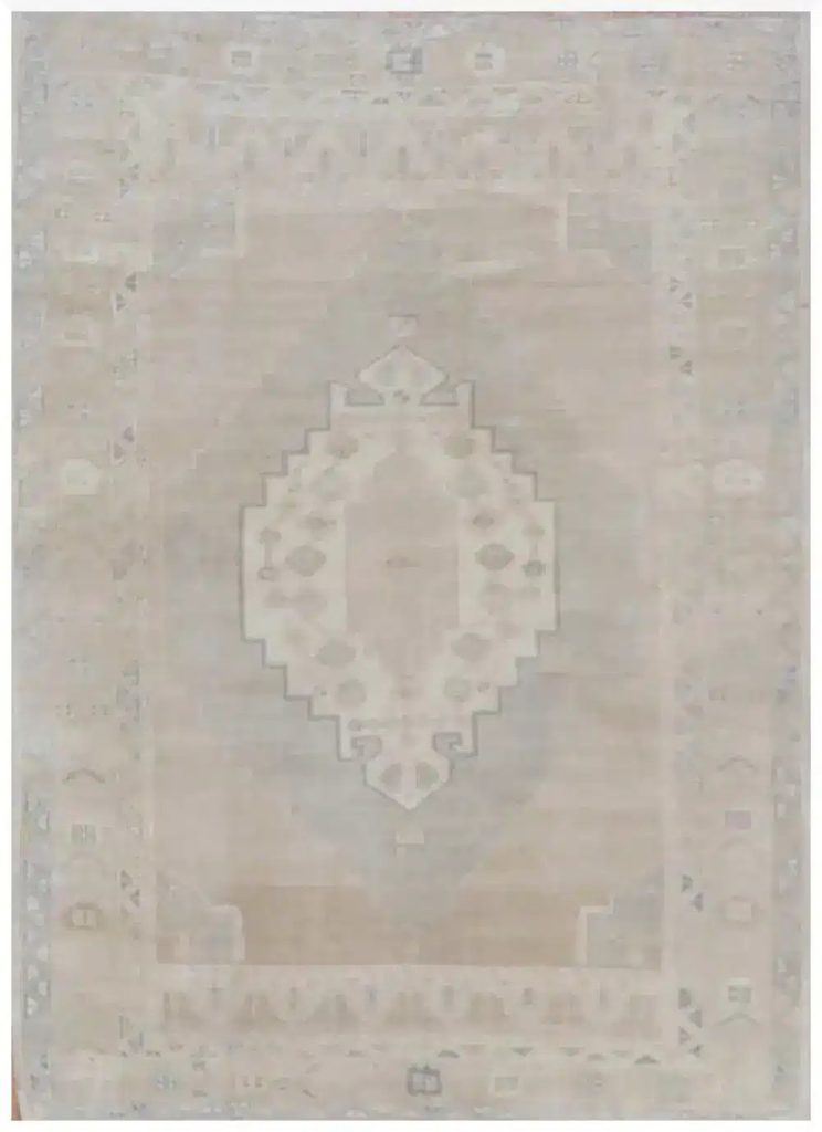 5′ x 7′ Turkish Beige Anatolian Rug Hand-Knotted Wool